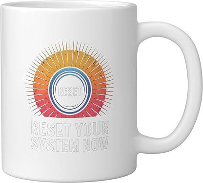 Relaxation Breathing Vagus Nerve Stimulation, Stress Relief Ceramic Mug, White