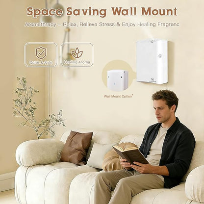 Waterless Essential Oil Diffuser HVAC Scent Machine - Smart APP & WiFi Control 3500 sq. ft Coverage Cold Air Aroma, Minimalist Aromatherapy Diffusers 500ML for Home Hotel Office Large Room