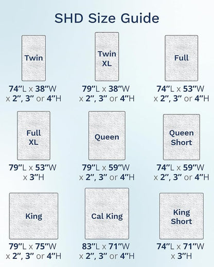 ViscoSoft 3 Inch Memory Foam Mattress Topper Cal King - Select High Density Ventilated Mattress Pad - Premium Removable Rayon Cover