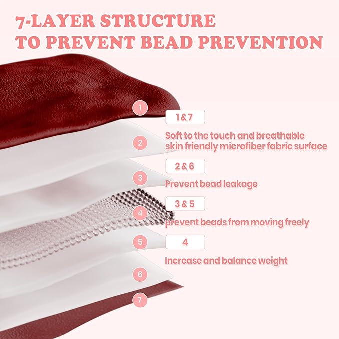 HOSUKKO Weighted Blanket - 7 lbs Burgundy Thciken Heavy Blanket - Small Size Breathable Comfortable Blanket(41 * 60 inches, 7 lbs)