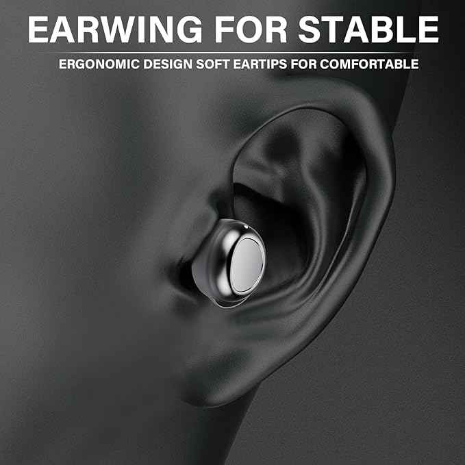 Sleep Ear Buds, New True Wireless Earbuds, Ultra-Mini Bluetooth 5.4 Earbuds for Side Sleepers, 53H Play Hi-Fi Stereo 3D Bass Noise Cancelling Bluetooth headphones, Sleep Mode, IP7 Waterproof Earphones