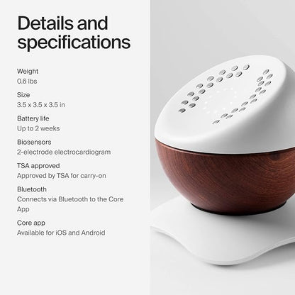Core Meditation Trainer: Meditation Device for Relaxation, Stress Relief, and Anxiety Relief with Built in Mental Health Wellness App (Premium)