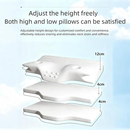 2026 Upgraded Air Way Sleep Apnea Pillow - Premium Memory Foam, Breathable & Not Stuffy, Ergonomic Design for Side/Back/Stomach Sleepers (Black)