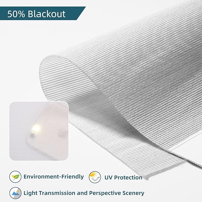 Motorized Roller Shade, Work with Homekit Thread-Enabled,Fabric Sample of 50%/70% Blackout Smart Blind,Multi-Color Samples