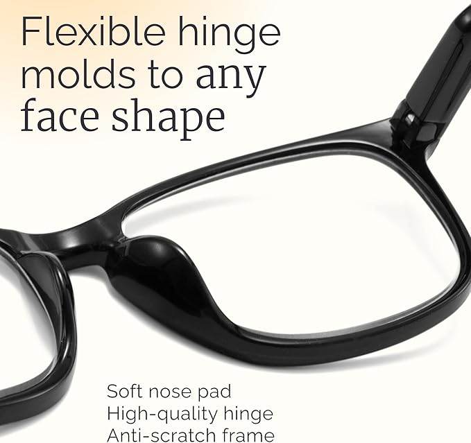 CCVOO Mix & Match Reading Glasses for Women - Lightweight, Comfortable Fit, Clear Vision - Blue Light Blocking