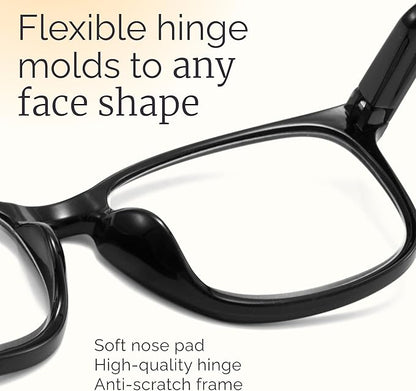 CCVOO Mix & Match Reading Glasses for Women - Lightweight, Comfortable Fit, Clear Vision - Blue Light Blocking