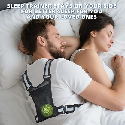 Sleep Position Trainer, Adjustable Side Sleeping Position Training Vest, Includes Balls to Prevent Sleeping on Back - Change Sleeping Position on Your Back or Improve Your Breathing