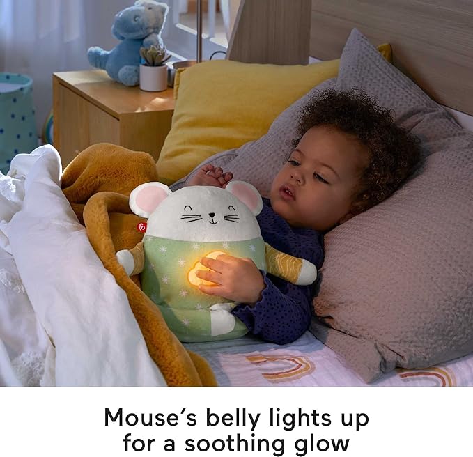 Fisher-Price Toddler Toy Meditation Mouse, Mindfulness Plush with Guided Relaxation Exercises, Music & Lights for Kids Ages 2+ Years