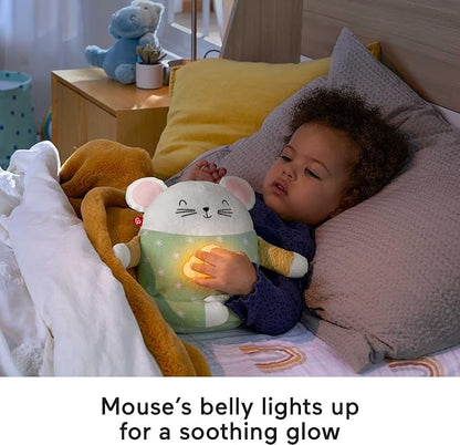 Fisher-Price Toddler Toy Meditation Mouse, Mindfulness Plush with Guided Relaxation Exercises, Music & Lights for Kids Ages 2+ Years