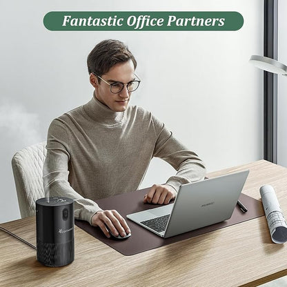 Waterless Diffuser for Essential Oil - Aroma Diffuser for Home with Battery Indicator, Portable Smart Scent Air Machine 1/2/3 & Continuous Mist, Timing & Auto-Off Function