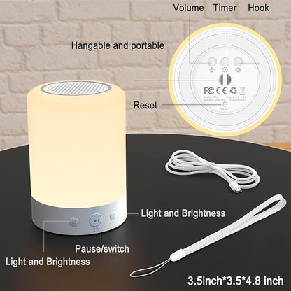 Kipcush White Noise Machine with Night Light – 20 Non-Looping Sleep Sounds, Rechargeable Battery, Touch Control, 6 Timers & Memory Function | Portable Sound Machine for Baby, Adults, Nursery, Travel