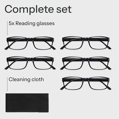 Gaoye 1.0 Professional Reading Glasses for All Day - Computer Readers with Blue Light Protection - Value Pack