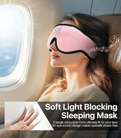 Sleep Headphones 3D Sleep Mask with Bluetooth 5.4 Headphones, Wireless Music Sleeping Eye Mask with Ultra-Thin HD Stereo Speakers for Side Sleepers, Adjustable Blackout & Noise Cancelling for Men