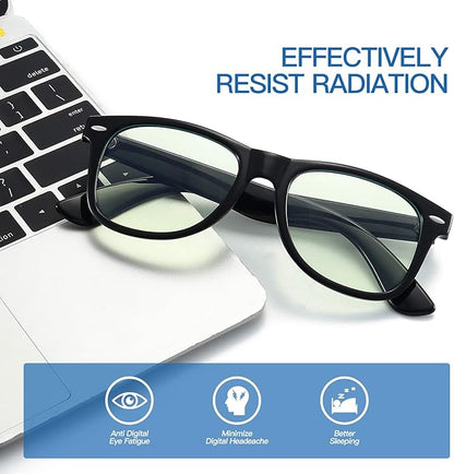 Gysnail Blue Light Blocking Computer Glasses Men/Women, Eye Fatigue Relieve & Better Sleep, Blue Blocker Gaming Glasses