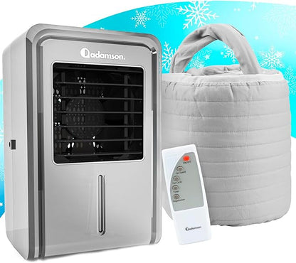 Adamson B10 Gray Bed Cooling System - Twin 75” L x 39” W - Water Bed Cooler Ideal for Hot Sleepers - 100% Cotton Mattress Cooling Bed Pad for Night Sweats - 5-Year Assurance