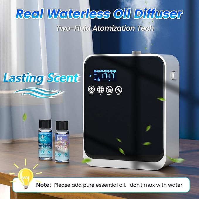 Waterless Essential Oil Diffuser,Hotel Aromatherapy Scent Diffuser with Smart APP & Touch Screen,1500 sq.ft Coverage,250ml Tank|Large Room Oil Diffusers for Home & Hotel Collection,Women‘s Day Gift