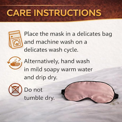 Anti Aging Silk Sleep Mask for Women, Mulberry Silk Eye Mask for Sleeping and Skin Care, Blackout Sleep Mask with Copper Ion Technology Reduces Eye Puffiness, Fine Lines and Wrinkles