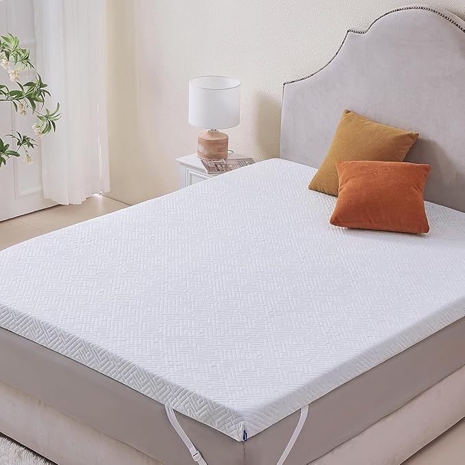 3 inch Memory Foam Mattress Topper King Size Bed, Gel Infused Memory Foam Mattress Pad with Cover for Back Pain Relief, 76x80 Inches