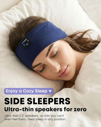 Bluetooth Sleep Headphones Headband - Comfortable Wireless Headphones with HD Sound, Sweatproof & Washable for Sleeping, Yoga, Running, Meditation
