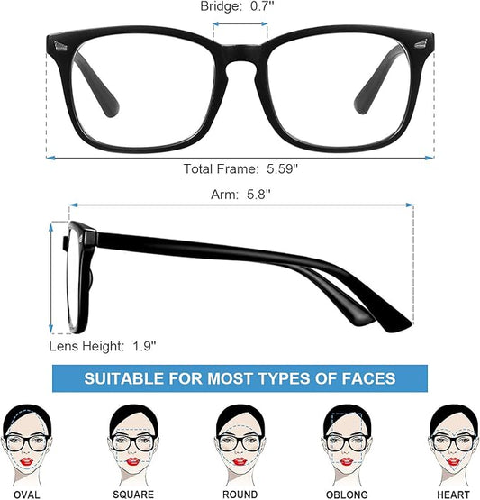 Okany Blue Light Blocking Glasses for Women Men Fashion Computer Screen Gaming TV Phones Anti Eyestrain & UV Glare Glasses