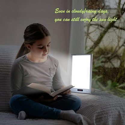 Light Therapy Sunrise Wake-up lamp APP Control Light Alarm Clock UV-Free 3 Color 12000lux Full Spectrum Sun lamp Restorative Strength, Focusing Attention