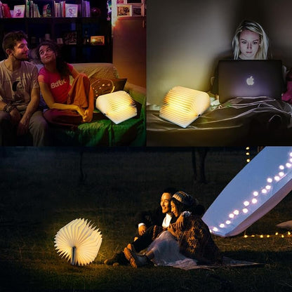 Folding Book Lamp Dragon Night Light, Portable Bedside Light (3 Colors) - Gift for Book Lovers