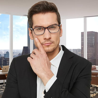 JOSCHOO 4 Pack Reading Glasses Blue Light Blocking Computer Readers Men and Women Glasses of Reading （4 Mix Clour, 0.75