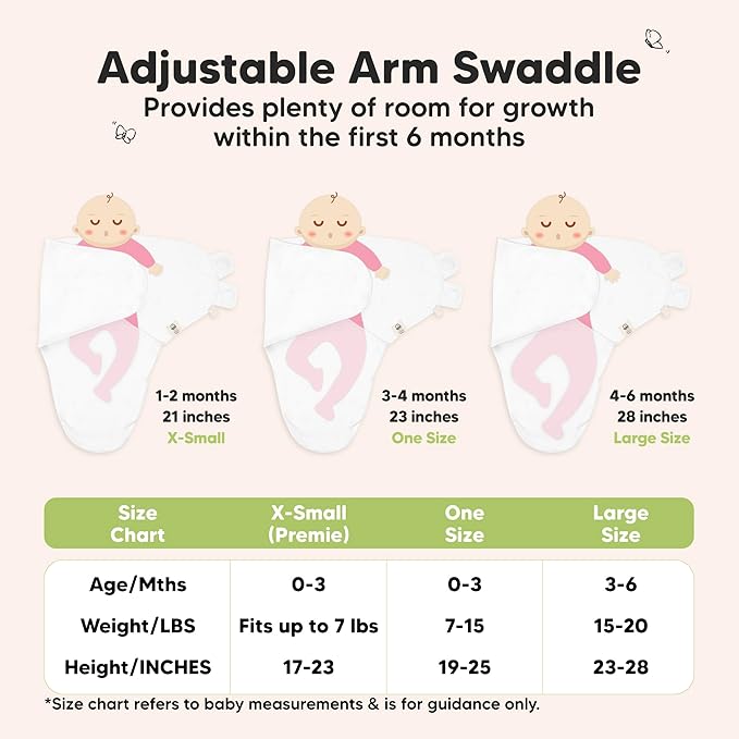 3-Pack Organic Baby Swaddle Sleep Sacks - Swaddles for Newborns, Infant 0-3 Months, Baby Girls, Boys, Soft & Snug Newborn Sleep Sack, Nursery Swaddling Blankets (Sage, OS)