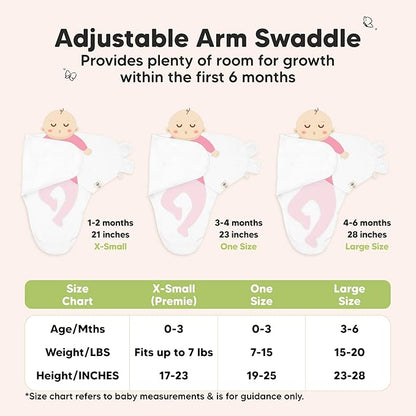 3-Pack Organic Baby Swaddle Sleep Sacks - Swaddles for Newborns, Infant 0-3 Months, Baby Girls, Boys, Soft & Snug Newborn Sleep Sack, Nursery Swaddling Blankets (Sage, OS)