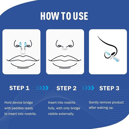 Anti Snoring Devices, Snore Stopper with Adjustable Magnet, Nasal Dilators Silicone Nose Clip Stop Snoring, Effective to Relieve Snoring, Snoring Solution for Comfortable and Quieter Sleep, M