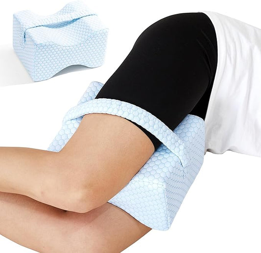 Knee Pillow for Side Sleepers,Cooling Leg Pillow for Sciatica, Knees,Back,Joints Between Legs,HIPS Pain Relief When Side Sleeping,Spine Aligning Support for Surgery Recovery, Pregnancy
