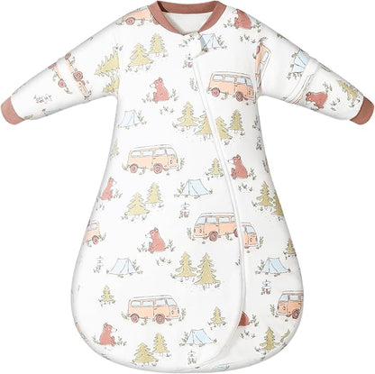 ikaufen Baby Sleep Sack 100% Cotton Smart Thermostatic Stay Snug Swaddle Transition Sleeping Bag 1.0 TOG