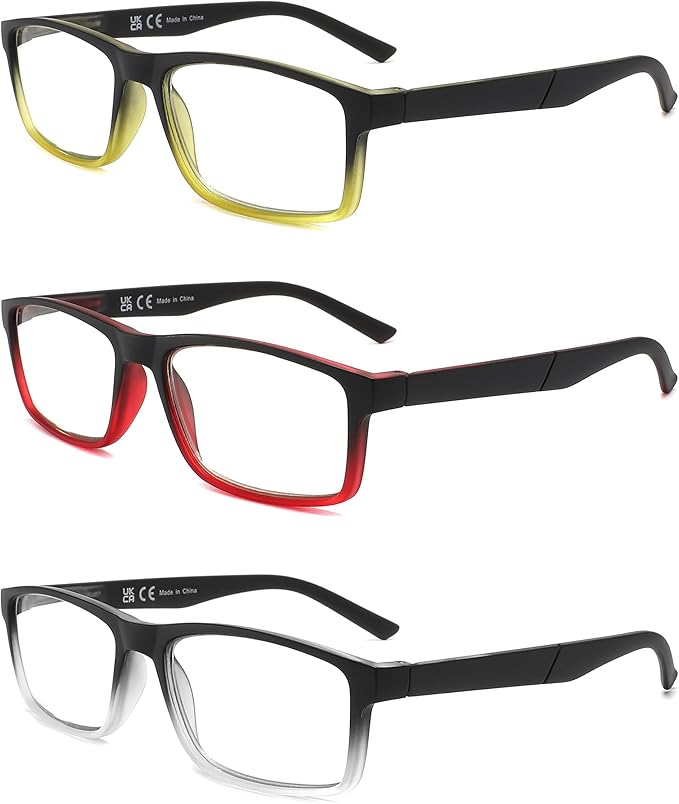 DONGDI Blue Light Blocking Reading Glasses 4 Pack Computer Readers for Women Men,Anti Glare UV Ray Filter Eyeglasses… (C10-12, 2.00)