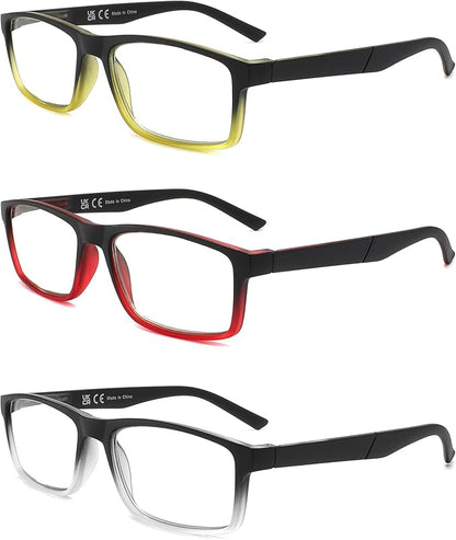 DONGDI Blue Light Blocking Reading Glasses 4 Pack Computer Readers for Women Men,Anti Glare UV Ray Filter Eyeglasses… (C10-12, 2.25)