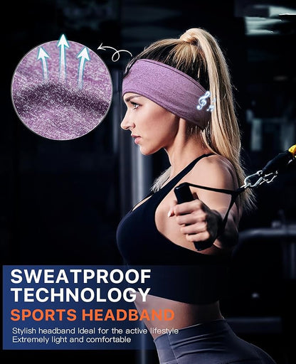 Perytong Sleeping Headphones, Bluetooth Headband, Soft Comfortable Headphones for Sleeping, Nap, Relaxation, Meditation, Yoga, Running, Jogging, Cool Tech Gifts for Women Men