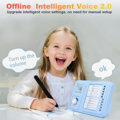 Eazy2hD Visual Timer for Kids and Adults, ADHD Tool for Kids with 60-Minute Countdown, Planning Board, Alarm Clock, Voice Command Task Timer for Chores, Classroom and Office Reminders, Visual Schedule