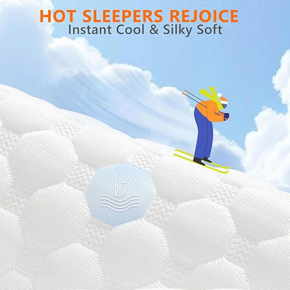 Cooling Memory Foam Pillows Firm and Soft, King Size 1 Pack, Original Adjustable Pillows for Side, Back or Stomach Sleepers with Removable Washable Cover