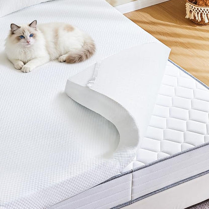 NEWBULIG 3 Inch Memory Foam Mattress Topper Queen, Memory Foam Pad with Removable & Washable Cover, Bed Topper for Back Pain, Non-Slip Ventilated Design