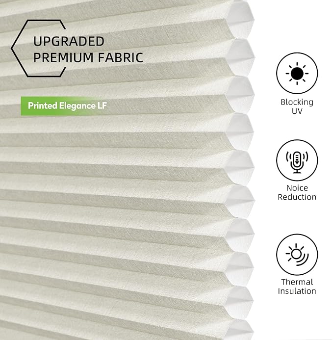 ZSTARR Motorized Skylight Shades Blackout Cellular Honeycomb Electric Blinds with Solar Panel Cordless Rechargeable with Remote for Roof and Slanted Windows Custom Size (LF Printed Cream White)