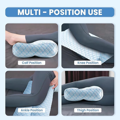 puredown® Knee Pillow for Side Sleepers, Leg Elevation Pillow for Side Sleeping, Pillow Between Legs for Aligns Spine, Support for Pregnancy Relieves Pressure Hip Leg and Improve Sleeping, Blue