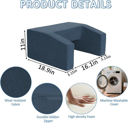 Lap Desk Pillow with Removable Cover Adjustable Angle Gaming & Machine Washable Reading Pillow for Adults Multipurpose Laptop Bed Tray with Arms for Working