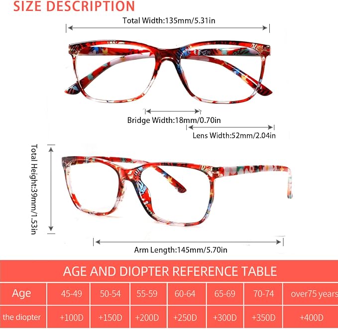 Henotin 4 Pack Ladies Reading Glasses Blue Light Blocking Spring Hinge Readers Anti Eyestrain Computer Eyeglasses (Multicolor-4, 1.5)