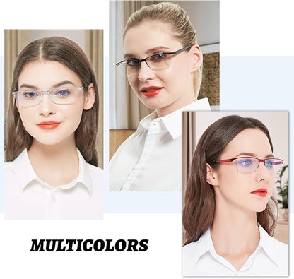 4 Pairs Blue Light 1.00 Reading Glasses Women Anti-UV Blocking Computer Readers 1.00 1.25 1.50 1.75 2.00 2.25 2.50 2.75 3.00 3.50 4.00