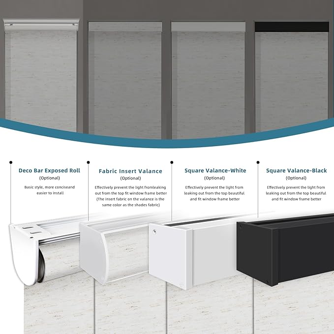 Motorized Light Filtering Roll Shades Work with HomeKit, 70% Blackout Automatic Blinds for Windows, Smart Shades with Remote, APP/Voice Control, Smart Home Motorized Blinds,Linen White