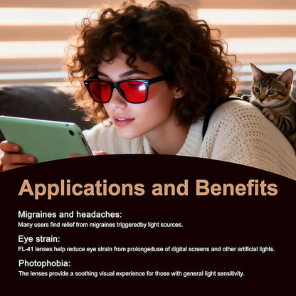 Sleep Glasses 99.9% Blue Light Glasses Dual AR Coatings Amber Orange Lens for Computer Gaming Reduce Eyestrain