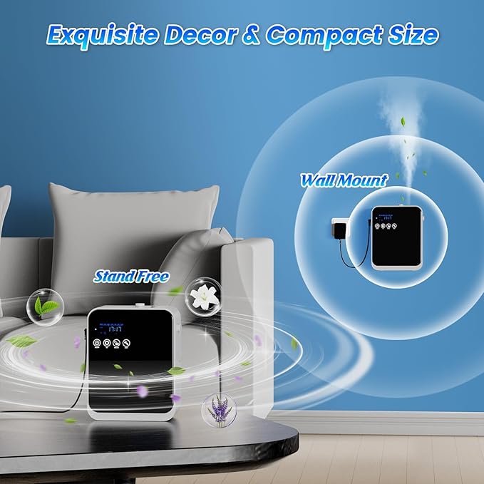 Waterless Essential Oil Diffuser,Hotel Aromatherapy Scent Diffuser with Smart APP & Touch Screen,1500 sq.ft Coverage,250ml Tank|Large Room Oil Diffusers for Home & Hotel Collection,Women‘s Day Gift