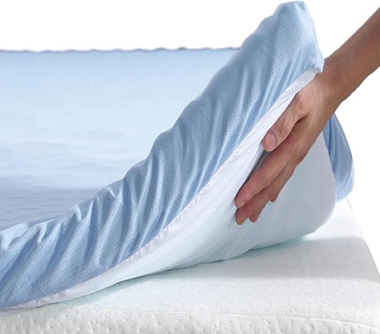 Roost Sleep Cool Cloud 3 Inch Gel Memory Foam Full Mattress Topper – Cooling Bed Topper for Back Pain and Pressure Relief, Removable Washable Cover, Ventilated Design, Fits Full Beds