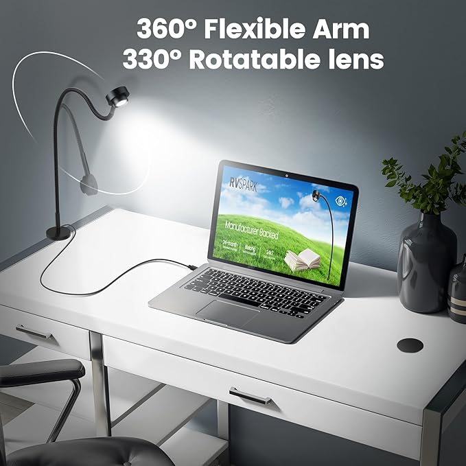 Flexible Reading Light,Book Light,Desk Lamp,Magnetic Base,3 Color Dimmable LED for Bed Reading, Working, Studying, Crafting, Book Lovers Gifts, CRI95+ USB-C Adapter Included