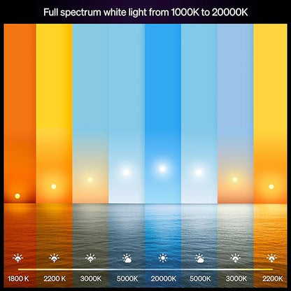 Philips Hue Smart LED A19 Bulb, 1 Pack, White & Color Ambiance, E26 Base, 7.2W, Full Spectrum Light 1000K-20000K, 810 Lumens, Dimmable LED Bulbs, Works with Alexa, Google,& Apple Home