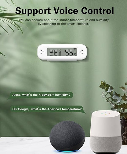 WiFi Thermometer Hygrometer: Smart Temperature and Humidity Sensor, Real-time Monitor, App Notification, Digital Indoor Temperature Sensor, Compatible with Alexa/Google Home(2Pack)